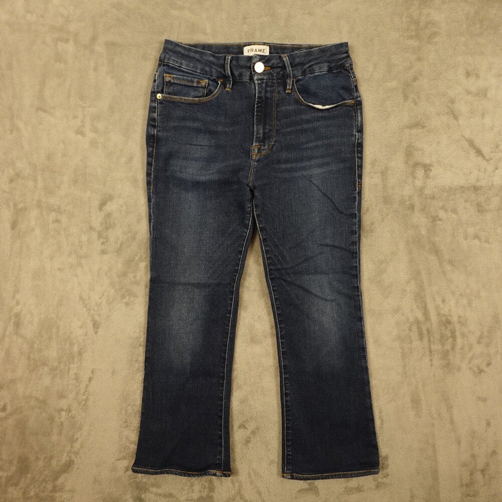 Frame jeans Le Crop‎ Mini Boot women's 27 blue denim - Picture 1 of 11